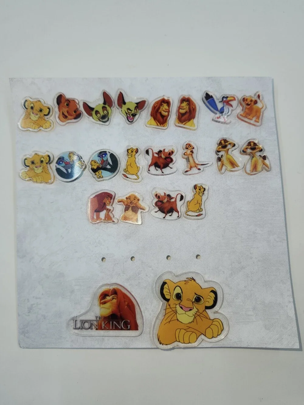 Set Mix And Match Of 10 Lion Hedgehog Meerkat Icons Earrings And 2 Pins Acrylic